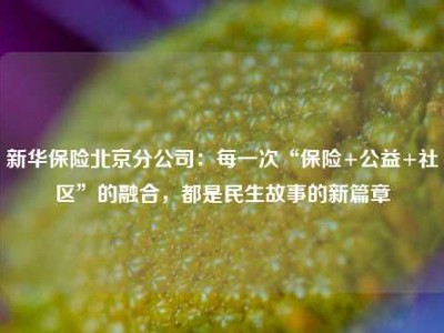 新华保险北京分公司：每一次“保险+公益+社区”的融合，都是民生故事的新篇章