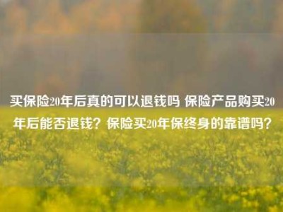 买保险20年后真的可以退钱吗 保险产品购买20年后能否退钱？保险买20年保终身的靠谱吗？