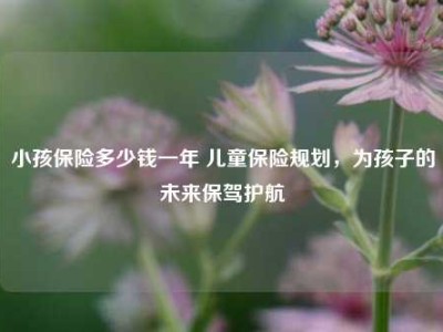 小孩保险多少钱一年 儿童保险规划，为孩子的未来保驾护航