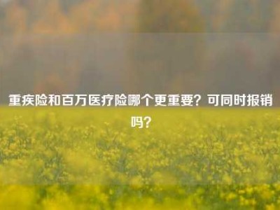 重疾险和百万医疗险哪个更重要？可同时报销吗？