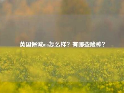 英国保诚aia怎么样？有哪些险种？