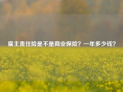 雇主责任险是不是商业保险？一年多少钱？