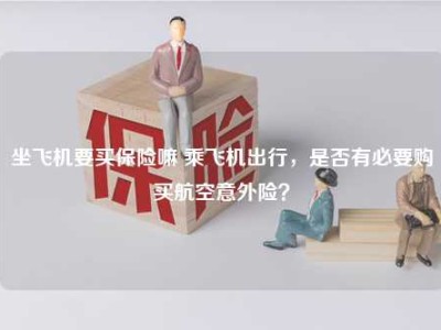 坐飞机要买保险嘛 乘飞机出行，是否有必要购买航空意外险？