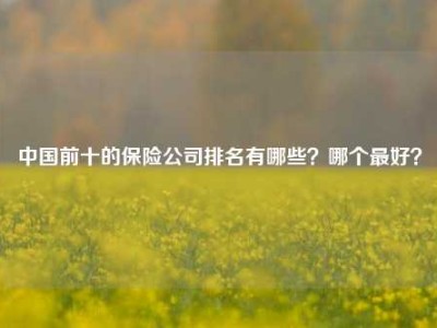 中国前十的保险公司排名有哪些？哪个最好？