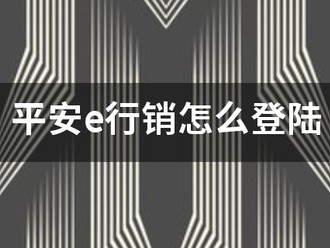 平安e行销怎么法振登陆