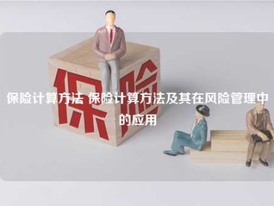 保险计算方法 保险计算方法及其在风险管理中的应用