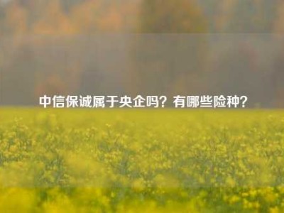 中信保诚属于央企吗？有哪些险种？