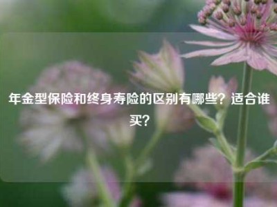 年金型保险和终身寿险的区别有哪些？适合谁买？