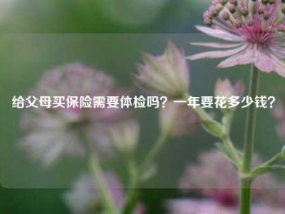 给父母买保险需要体检吗？一年要花多少钱？