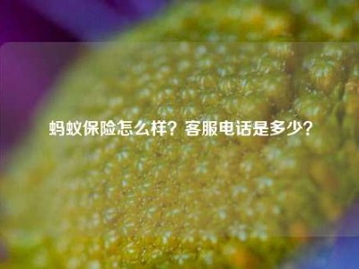 蚂蚁保险怎么样？客服电话是多少？