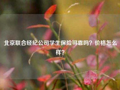 北京联合经纪公司学生保险可靠吗？价格怎么样？