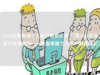 12333社保查询个人账户缴费记录 利用12333平台进行社保查询——全面掌握个人账户缴费情况