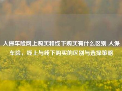 人保车险网上购买和线下购买有什么区别 人保车险，线上与线下购买的区别与选择策略