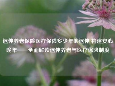 退休养老保险医疗保险多少年够退休 构建安心晚年——全面解读退休养老与医疗保险制度