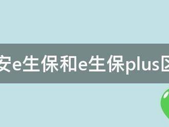 平安e生保和来自e生保plus区别