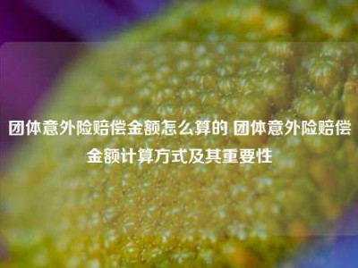 团体意外险赔偿金额怎么算的 团体意外险赔偿金额计算方式及其重要性