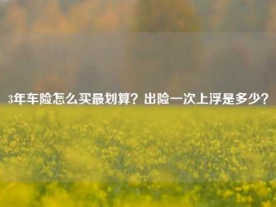 3年车险怎么买最划算？出险一次上浮是多少？