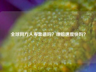 全球同方人寿靠谱吗？理赔速度快吗？