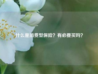 什么是消费型保险？有必要买吗？