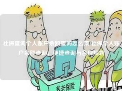 社保查询个人账户余额查询怎么查 社保个人账户余额查询，便捷查询与合理规划