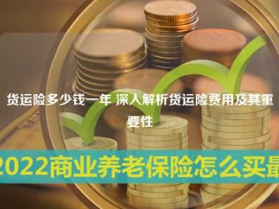 货运险多少钱一年 深入解析货运险费用及其重要性