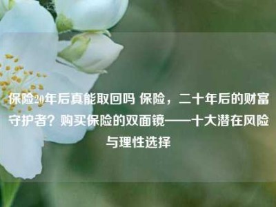 保险20年后真能取回吗 保险，二十年后的财富守护者？购买保险的双面镜——十大潜在风险与理性选择