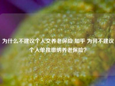 为什么不建议个人交养老保险 知乎 为何不建议个人单独缴纳养老保险？