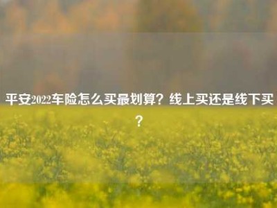 平安2022车险怎么买最划算？线上买还是线下买？