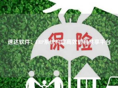 速达软件：ERP系统构建高效信息共享平台