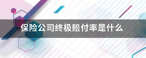 保险公司终极赔付率是什么