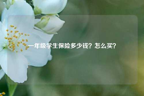 一年级学生保险多少钱？怎么买？