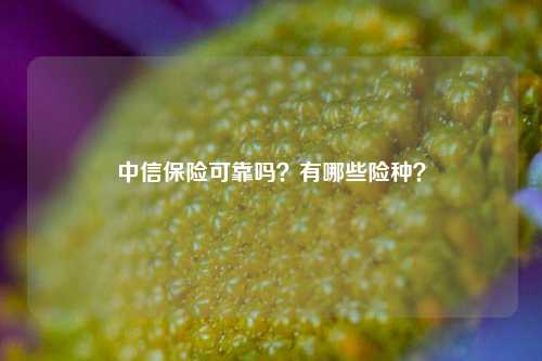 中信保险可靠吗？有哪些险种？