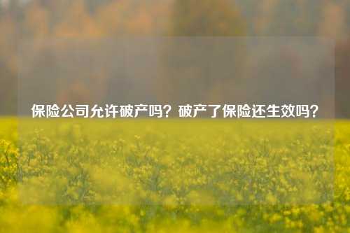 保险公司允许破产吗？破产了保险还生效吗？