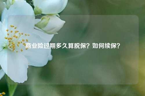 商业险过期多久算脱保？如何续保？