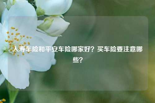 人寿车险和平安车险哪家好？买车险要注意哪些？