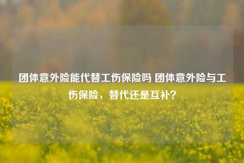 团体意外险能代替工伤保险吗 团体意外险与工伤保险，替代还是互补？