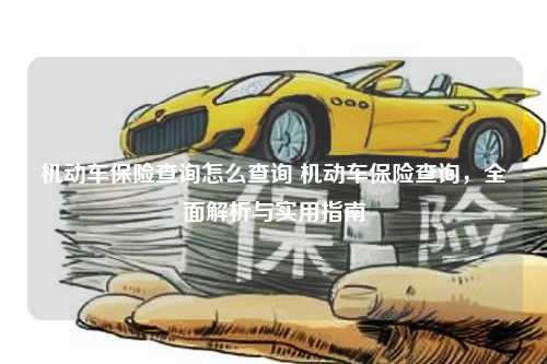 机动车保险查询怎么查询 机动车保险查询，全面解析与实用指南