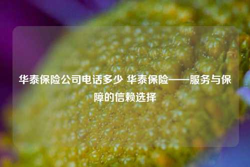 华泰保险公司电话多少 华泰保险——服务与保障的信赖选择